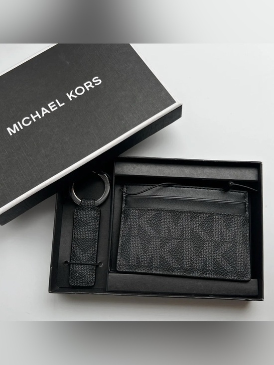 Michael Kors Other - NIB Michael Kors Men's Set Card Case Slim Wallet Key Ring Keychain